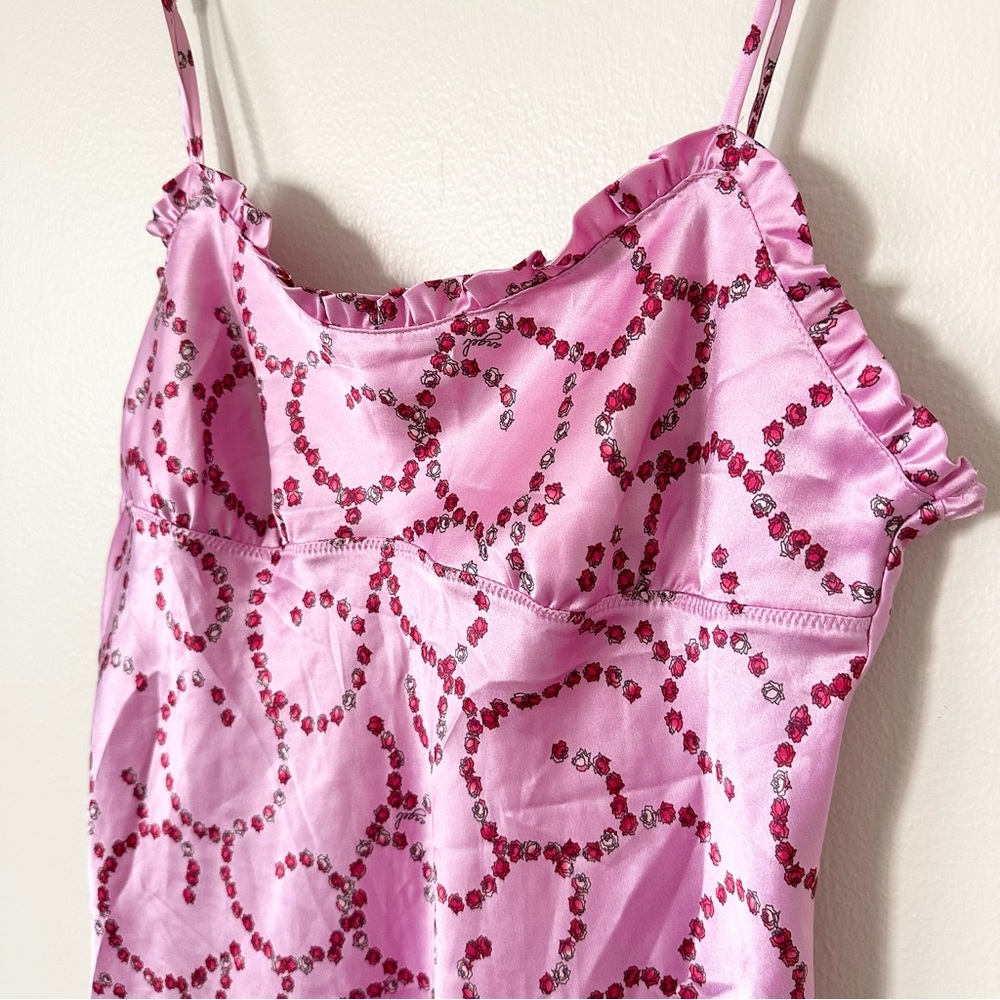 | victoria’s secret • vintage rosebud pink satin babydoll slip dress • small |